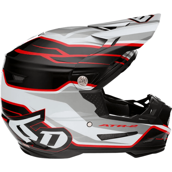 6D Helmets ATR-2 Phase Helmet (X-Small, White/Red)