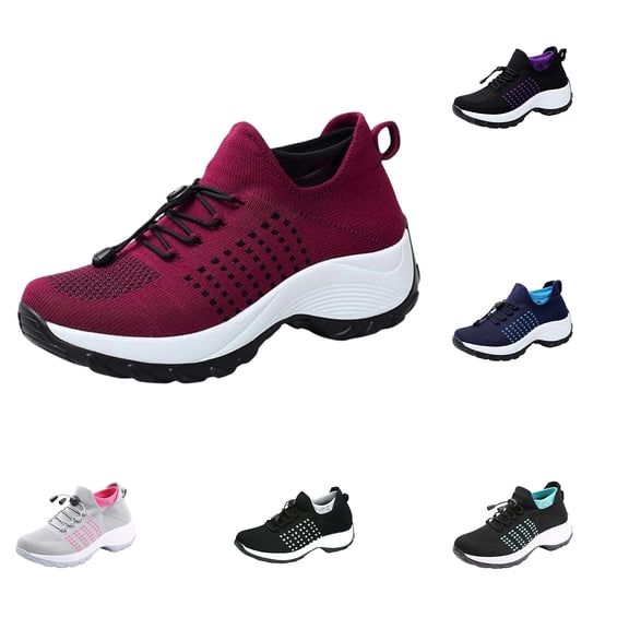 Orthopedic Sneakers for Women 2026,Breathable Mesh Slip On Shoes Arch Support Fashion Lightweight Wide Width Sport Shoe Casual Summer Lace Up Walking Outdoor Sneaker 41