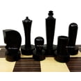 thumbnail image 5 of 4 QUEENS Staunton MODERN BERLINER Wood Chess Set BLACK  NATURAL 17" Ebony Board, 5 of 6