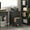 Distressed Black, variant on HOMCOM 2 Drawer Vertical File Cabinet with Silent Slides, Farmhouse Filing Cabinet with Barn Doors for A4/Letter Size, Printer Stand, Rustic Brown