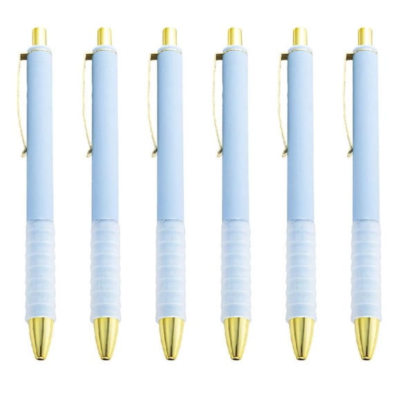 6pcs Retractable Ballpoint Pen 1.0mm Smooth Writing Tool Signing Pen For Sketching Notetaking Tasks