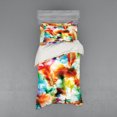 thumbnail image 2 of Ambesonne Colorful Bedding Set 4 Pcs, Puffy Dreamy Feathers, Queen, Multicolor, 2 of 3