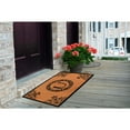 thumbnail image 2 of A1HC First Impression Brown/Black Vinyl/Coir 30-inch x 48-inch Floral Monogrammed Double Doormat, 2 of 9