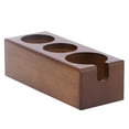 thumbnail image 1 of Noref 3‑Holes Wood Coffee Tamper Holder Coffee Portafilter Storage Rack Stand Organi F, 1 of 8