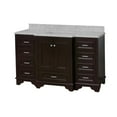thumbnail image 3 of Nantucket 60" Single Bathroom Vanity with Chocolate Cabinet and Carrara Marble Top, 3 of 6