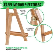 U.S. Art Supply 10.5 Tabletop Display Stand A-Frame Artist Easel - Beechwood Tripod, Kids Student Painting Party Holder