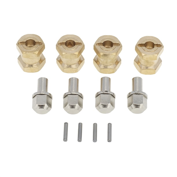 Adaptador de extensión del cubo de la rueda hexágono de latón 1/10 Actualizaciones de vehículos de la oruga Reemplazo de accesorios para el paquete Axial SCX10 D90 D110 15mm Paquete de 4 Speravity FN001270-02