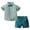 Green, variant on Taqqpue Toddler Baby Boy Clothes Summer Outfits 2 Pack Set Cotton Striped Short Sleeve T-Shirt and Shorts Set Boy Clothes Outfits Sets 3-9Y