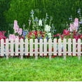 thumbnail image 5 of White Plastic Garden Fence, Decorative Picket Fence Edging for Lawns, Flower Beds Plant Borders, Weatherproof Yard Landscape Divider, 5 of 6
