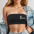 thumbnail image 2 of Women Strapless Bandeau Bra Queen Design Tube Tops Bra Bralette Seamless Comfortable Bra, 2 of 4