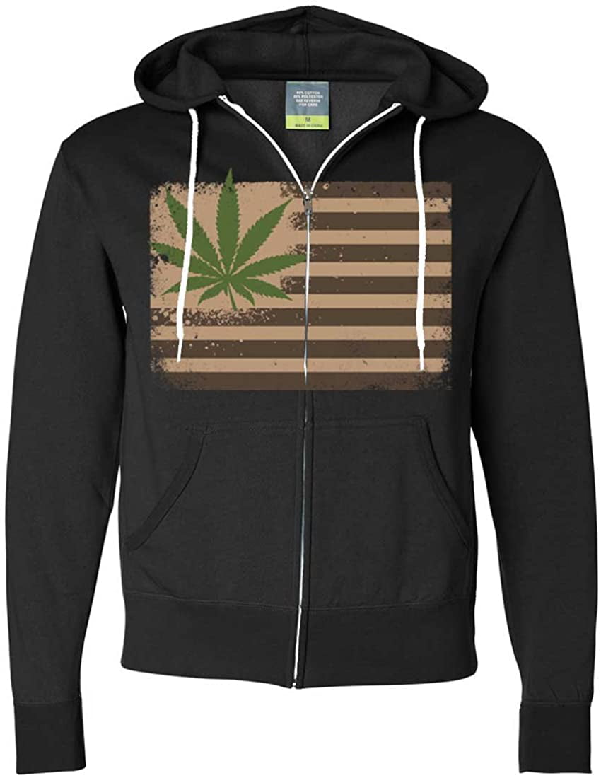 Human Cannabis Leaf Athletic Sweatshirt with Pocket Oversized Sweaters