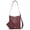 Burgundy, variant on Medium Hobo Shoulder Bag for Women, 2PCS Slouchy Crossbody Purse with Zipper Pouch, Casual Bucket Handbag, Brown
