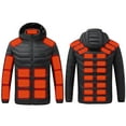 thumbnail image 2 of Maqroz Heated Jackets for Men Women Outdoor Active Heating Puffer Coat Lightweight Windproof 35 Zone Heating Winter Coats Detachable Hood USB Charging Jacket Unisex Outfits with Pockets Black L, 2 of 8