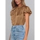 thumbnail image 5 of Blusa de Mujer PRETTYGARDEN Satín con Volantes Manga Corta XL, 5 of 6
