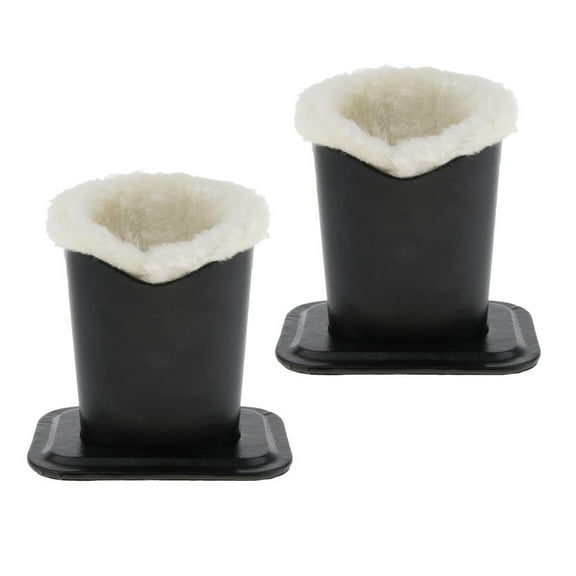 2X PU Leather Eye-Glass Protective Cover Stand Case Plush Lined Eyeglass Holder