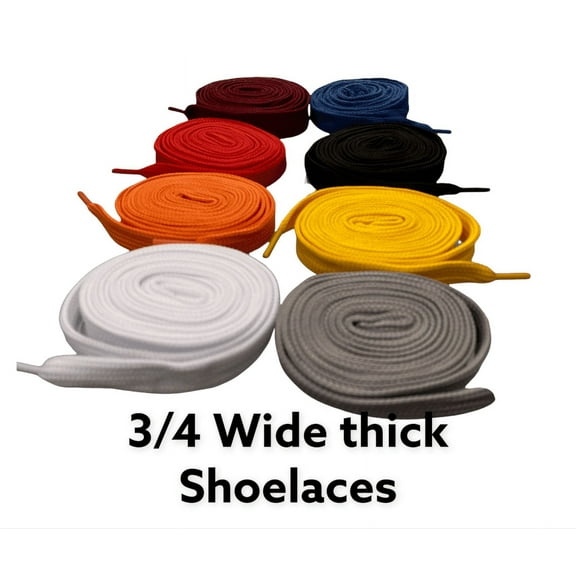 STRINGS Shoe Lace Company Thick High Quality Shoelaces Black, 45 inch (2 Count)