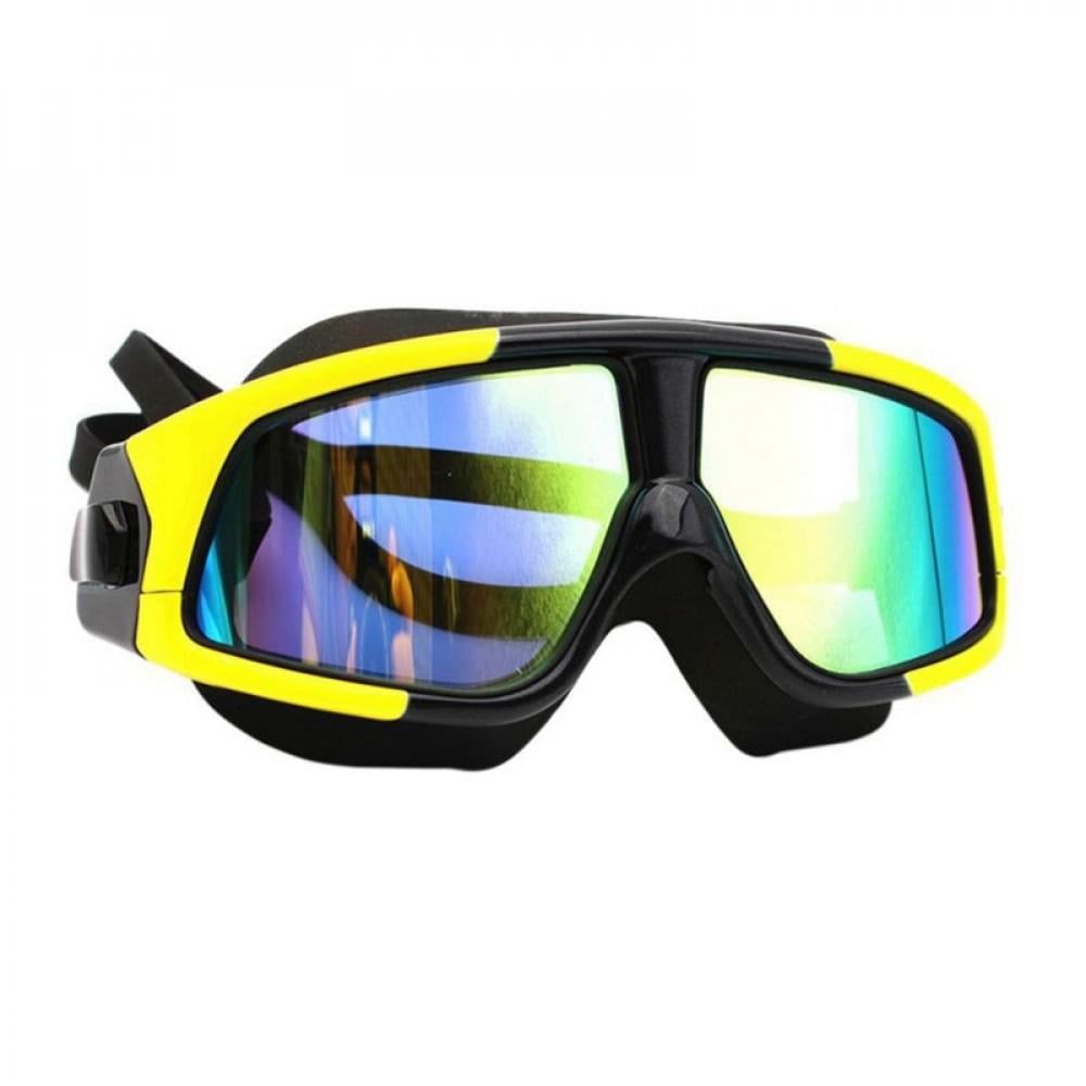 Best Sporting Swimming Goggles Diving Goggles Aqua Anti Fog-Yellow 