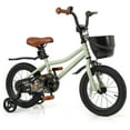thumbnail image 1 of Costway Vélo pour Enfant 14 Pouces avec Roues Stabilisatrices, Guidon et Selle Réglables, Frein à Main, Vert, 1 of 10