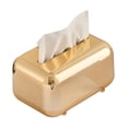 thumbnail image 2 of Caja De Pañuelos, Soporte Para Pañuelos Dorado Con Resorte Para El Hogar Para Sala De Estar, 2 of 7