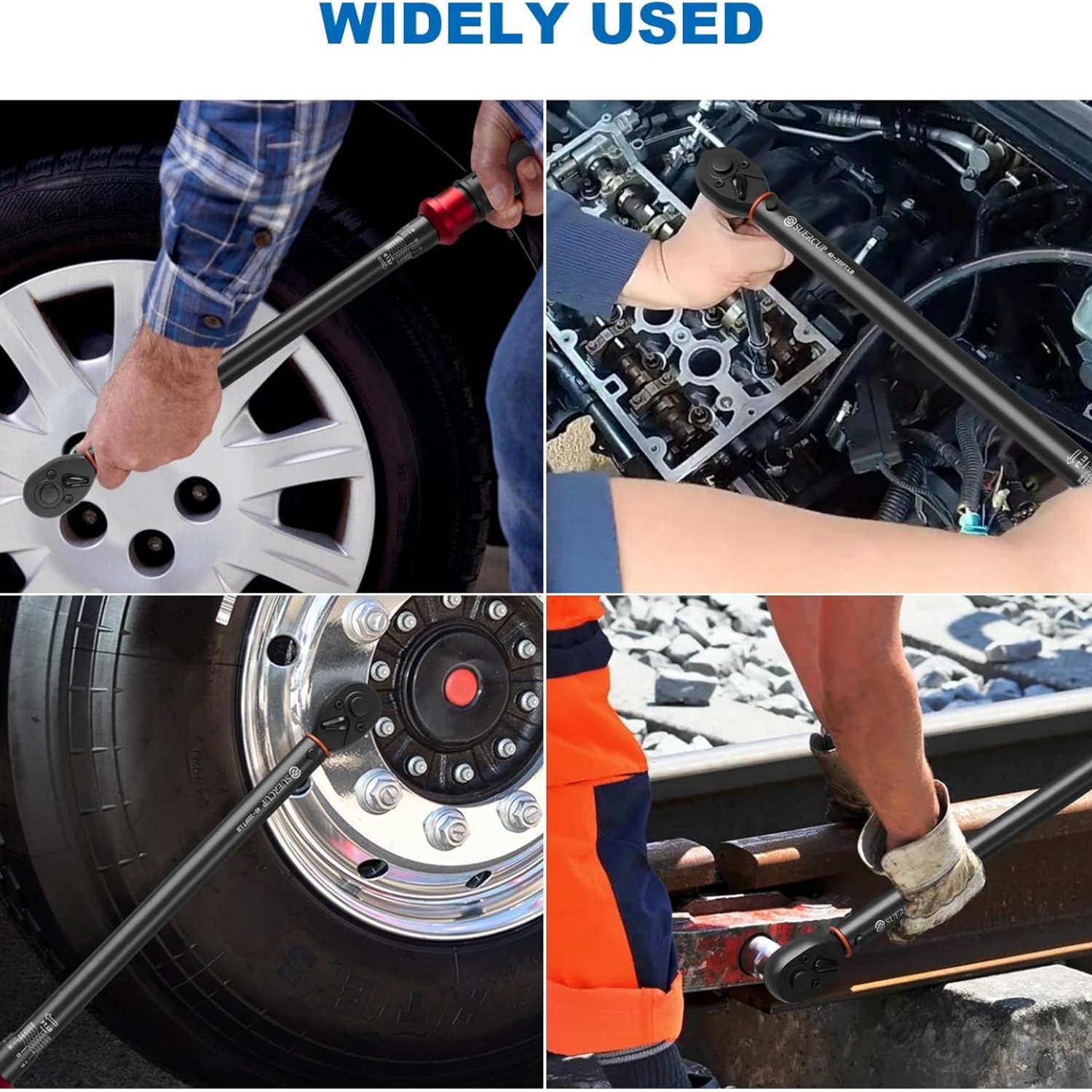 1/2-Inch Click Torque Wrench- 40-320FT.LB/54.2-433.6Nm Dual-Direction Adjustable 72 Tooth Drive Click Torque Wrench with Storage Case for Product Assembly and Car Repair