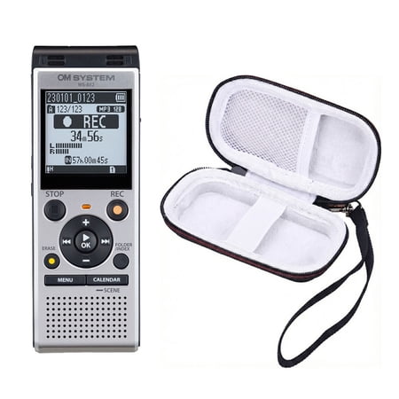 Olympus OM System WS-882 Digital Voice Recorder Silver/Black w/ Case
