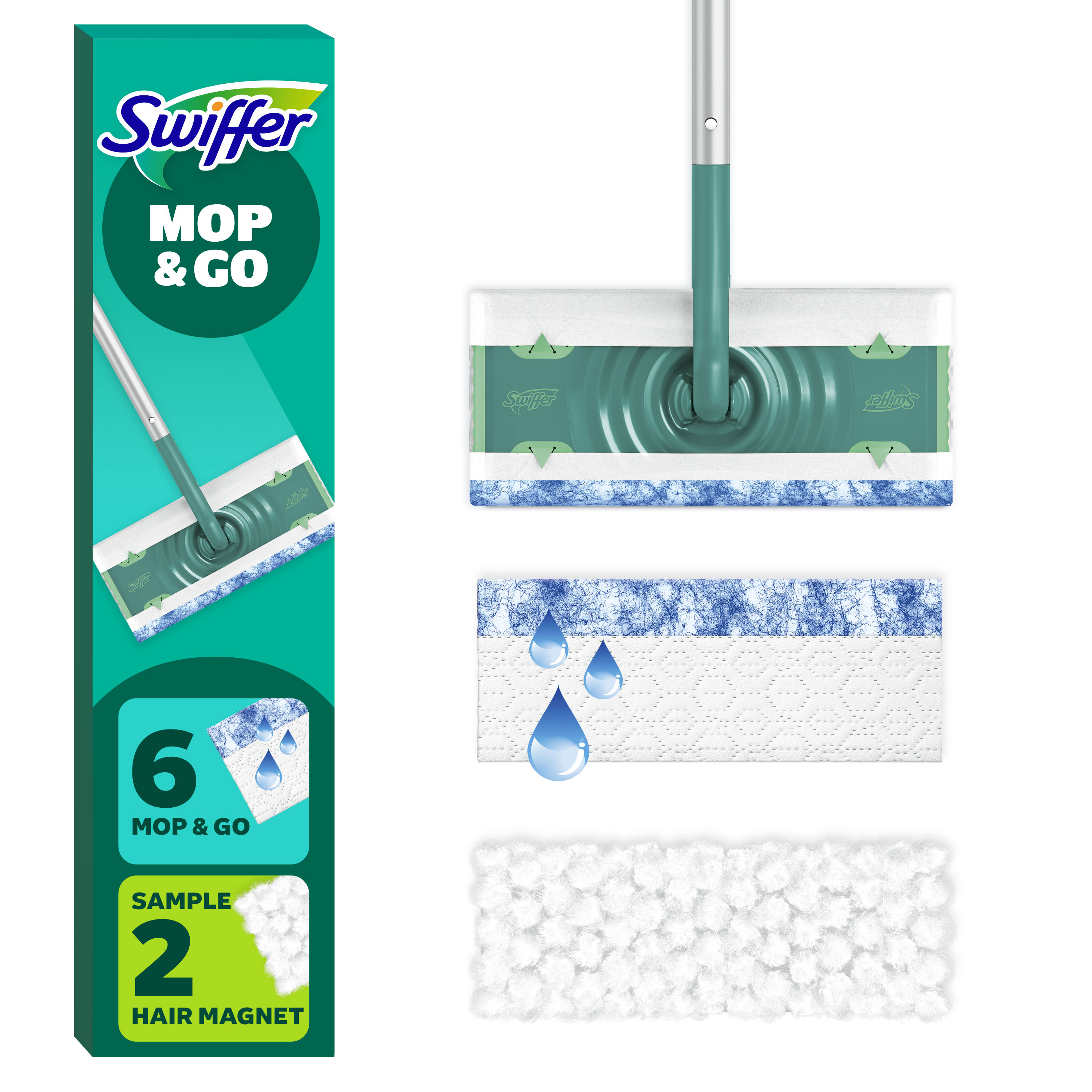Swiffer Mop & Go Starter Kit with Cloths