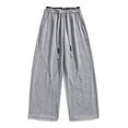thumbnail image 4 of FRSASU Men's Casual Baggy Sweatpants Wide Leg Lounge Loose Fit Cotton Sweat Pants with Pockets Gray, 4 of 9