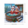 thumbnail image 3 of Christmas Diamond Painting Kit for Adults, Santa Claus and Snowman 5D Diy Rhinestone Mosaic Home Decor, Festive Winter Wall Art 1 Pack, 3 of 4