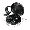 thumbnail image 3 of Open-Ear True Wireless Bluetooth Headphones with Microphone, Earbuds with Earhooks, Sweat Resistant, Fast Charging, 28HRS Playtime, Compatible with iPhone & Android - Black, 3 of 8