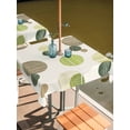 thumbnail image 2 of Outdoor Tablecloths with Umbrella Hole & Zipper, Abstract Geometric 60x60 Inch Square Tablecloths, Farmhouse Vintage Polka Dot Green Waterproof Table Cloth, Patio/Pool/Picnic Table Covers, 2 of 8