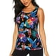 thumbnail image 1 of Fotbe Tropical Palm Leaves Blusas Sin Mangas para Mujer – Estilo Casual, Corte Suelto, Slim-Fit, Cuello Redondo Deportivo, Tops de Verano para Gimnasio y Yoga-Large, 1 of 7