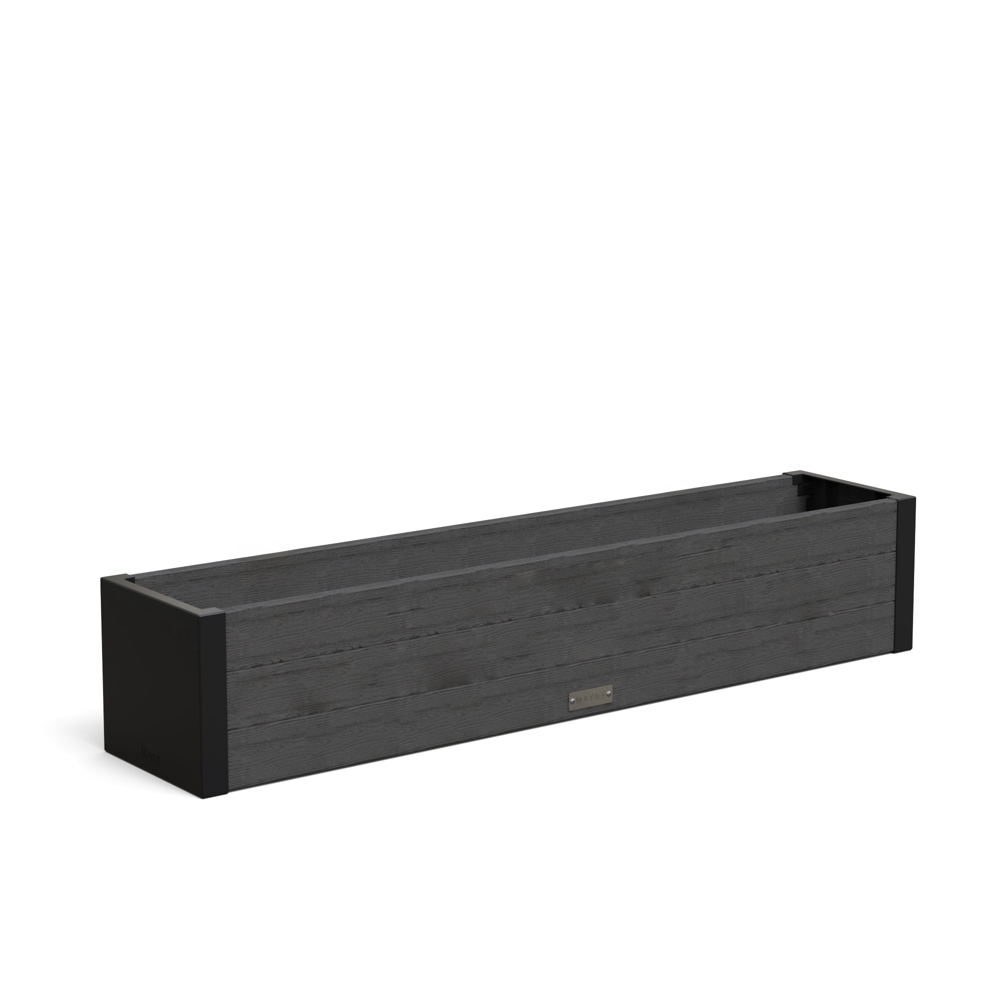 Mayne Horizon 48" x 10" x 9" Rectangle Charcoal Plastic Window Box Planter