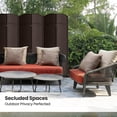 thumbnail image 5 of 6-ft Folding Room Divider with Diamond Design, 6-Panel No Assembly Required, Freestanding,Coffee, 5 of 7