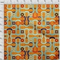 thumbnail image 4 of oneOone Georgette Viscose Orange Fabric Geometric Quilting Supplies Print Sewing Fabric By The Yard 42 Inch Wide-4Q, 4 of 6