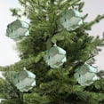 thumbnail image 4 of Glitter Mint Green Christmas Ornament Set | 5-Piece Hanging Decorations for Xmas Tree | Foam Leaf Teardrop Pearl Ball Designs | Holiday Party Home Wedding Decor, 4 of 6