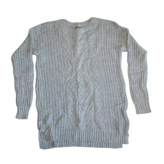 Aerie Cable Knit Tunic Sweater Women's Medium Heather Gray (Medium)
