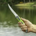 thumbnail image 3 of Smith’s Mr. Crappie 6” Folding Flex Fillet Knife – Green – Stainless Steel Locking Blade – Pocket Fillet Knife – Fishing Accessory – Fish Cleaning & Debonding – TPE Soft Grip Handle – Portable, 3 of 7