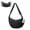 Black, variant on Quilted Puffer Crossbody Handbag Crescent Shaped Hobo Bag With Side Pockets