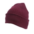 thumbnail image 1 of Top Headwear Cable Knit Long Winter Beanie - Burgundy, 1 of 2