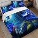 thumbnail image 3 of Juego de Funda Nórdica de Rosa, Tamaño King, Juego de Ropa de Cama de Mariposa y Luna de Bosque para, 3 of 8