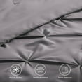 thumbnail image 3 of U by Bedsure Queen Comforter Set - 7 Pieces Grey Comforters , Pintuck Bedding Sets for All Season, Bed in a Bag with Flat Sheet and Fitted Sheet, Pillowcases & Shams, 3 of 7