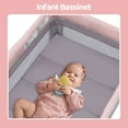 thumbnail image 5 of Pamo Babe Nursery Center Playard with Bassinet & Changing Table for Newborn,4-Panels Playpen, 5 of 10