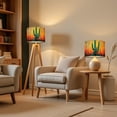 thumbnail image 6 of Western Lampshades 2 Pack Cactus Saguaro Succulent Southwestern Art Arizona Desert 13"x13"x10" Light Shade for Table Lamps Floor Lamps Drum Lamp Shades Lampshade Replacement Easy Assembly, 6 of 8