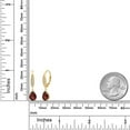 thumbnail image 6 of Gem Stone King 10K Yellow Gold Red Garnet and Lab Grown Diamond Dangle Earrings for Women | 2.70 Cttw | Gemstone January Birthstone | Pear Shape 8X6MM, 6 of 6
