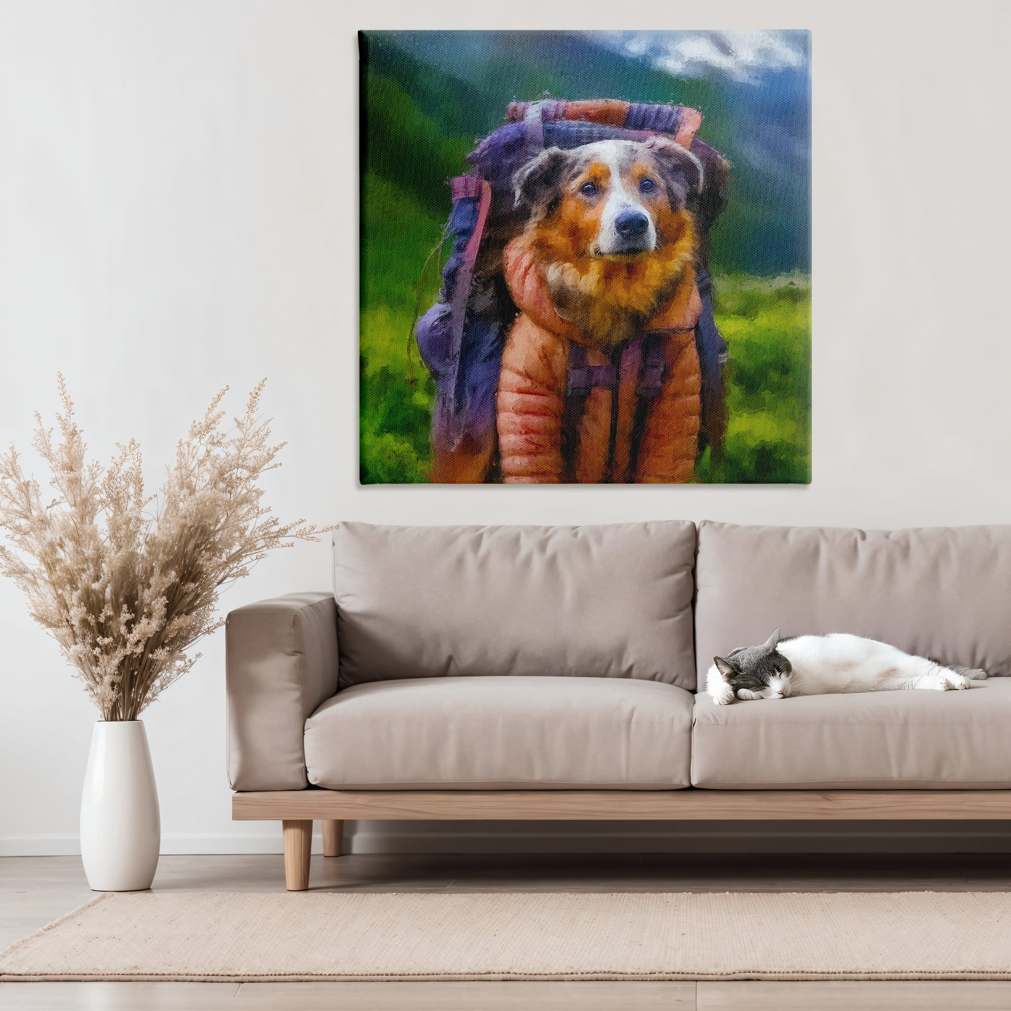 Stupell Industries Backpacking Hiker Dog Canvas Wall Art, design by Sean Parnell