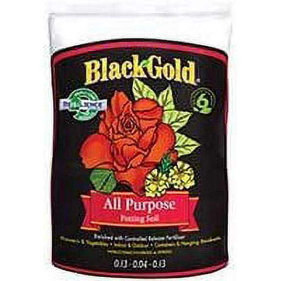 Black Gold 1410102 8 QT P 8 Quart All Purpose Potting Soil With Fertilizer