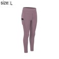 thumbnail image 2 of Women's High Waist Yoga Pants with Pockets, Leggings with Pockets, Tummy Control Workout Yoga Leggings - Purple, 2 of 7