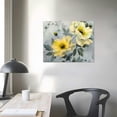 thumbnail image 4 of PIKWEEK Yellow Flowers Wall Decor Gray Abstract Print Canvas Bathroom Home Decor Pictures Panels Poster for Bedroom Living Room Office Painting Yellow and Gray Grey Framed Ready to Hang, 4 of 5