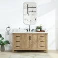 thumbnail image 3 of Javier 60" Bath Vanity in Spruce Antique Brown with White Grain Stone and Mirror, 3 of 19