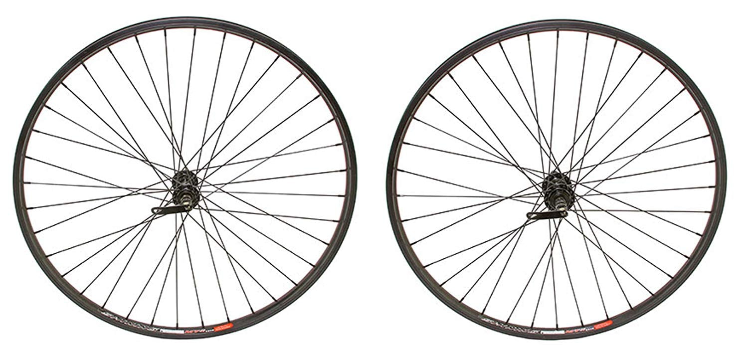 Bike wheel set, bicycle wheel set. Black 27.5 Alloy Front and Freewheel